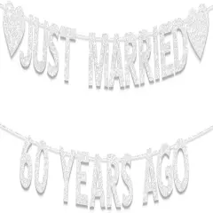60th Wedding Anniversary Party Banner Decorations