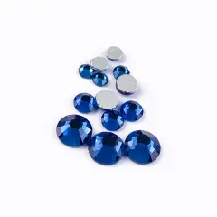 Crystal Lane DIY Combo Glass Flatback Rhinestones SS3 / SS6 / SS12 Sapphire