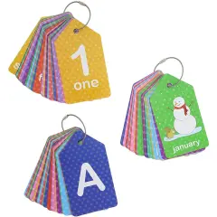 Bright Creations 3-Pack Laminated Number Flash Cards for Kids Ages 3-14 - Multicolor, 78 Count - Educational Flash Cards with Ring for Alphabet & Sight Word Learning