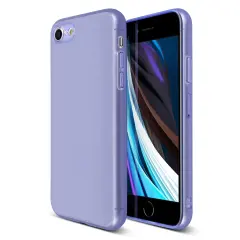 Translucent Matte Case For iPhone SE 2020 (2nd Gen), Semi-Transparent Smooth Touch Soft TPU Thin Cover Purple, by Insten