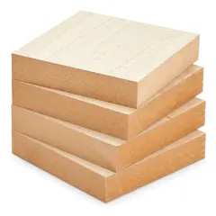 Bright Creations Unfinished MDF Wood Blocks for Crafts, 1 In Thick Wooden Square Blocks (5x5 In, 4 Pack) Brown