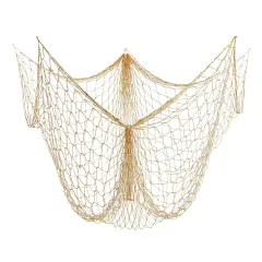 Natural Fishing Net Decorations, Nautical Wall Decor for Birthday Party, Baby Shower, Pirate Party, Hawaiian Luau, Ocean-Theme Events (79x60 inch) Brown