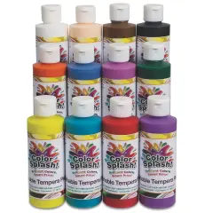 Color Splash!&reg; Washable Tempera Paint, 8 oz. (Pack of 12)