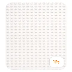 Strictly Briks Classic Big Briks Stackable Baseplates, Large Pegs for Ages 3 and Up, 100% Compatible with All Major Brands, White, 1 Piece, 13.75" x 16.25" Inches