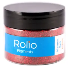 Rolio - 1 Jar Vibrant Holographic Glitter (Maroon Red) - 1 oz