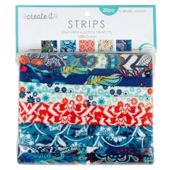 Fabric Editions Create It Assortment 2.5"X42" 20Pkg-5 Each Of 4 Designs -Moroccan