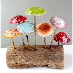 9.75" x 5.5" x 1.5" 2 Small Mushroom Cap Glass Fusing Kiln Mold