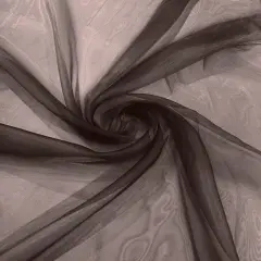 1 Yard Crystal Organza Fabric Soft Sheer Lightweight Material for Dresses Linings Costumes Brown