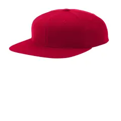 Sport-Tek&reg; YP Classics Flat Bill Snapback Cap Deep Red