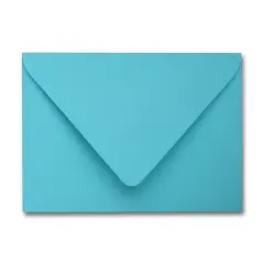 Colorplan TURQUOISE BLUE - 91 Lb. / 135 gsm / 8 pts Matte Premium Cardstock Paper Text A2 Euro Flap Envelopes Bulk Pack of 250