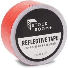 Reflective Tape - Red Outdoor Reflector Safety Roll for Trailers, Warning, Signs, Stairs, Bikes (2 In x 30 FT)