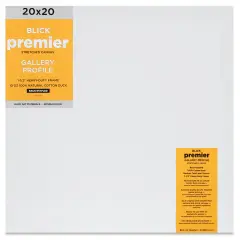 Blick Premier Stretched Cotton Canvas - Gallery Profile, Back-Stapled, 20" x 20"