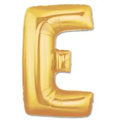 LETTER E FOIL BALLOON Metallic Gold