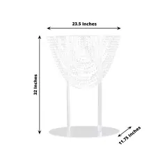 Clear 32 in Acrylic Flower DISPLAY STAND Crystal Chandelier Centerpiece Party