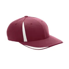 Team 365&reg; Flexfit Adult Cool & Dry Mini Pique Performance Cap SP MAROON/ WHITE