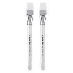 Creative Mark Polar Flo Professional Watercolor Brushes - Assorted Shape- Short Handle, Nickel-Plated Seamless Brass Ferrule - Art Paint Brushes for Acrylic Painting, Watercolor, Gouache, and More