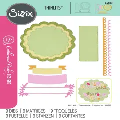 Sizzix Thinlits Die Set By Catherine Pooler 10/Pkg-Scalloped Circles, Borders & Banners