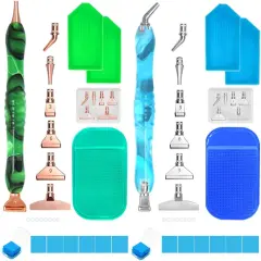 31 Pcs Diamond Art Paintings Kit Tools, Diamond Art Painting Pen Accessories Ergonomic 5D Diamond Art Pens with Stainless Pen Tips for DIY Craft