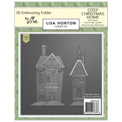 Lisa Horton Crafts Embossing Folder And Die-Cozy Christmas Home