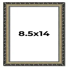 8.5x14 Museum-Quality Picture Frame with UV-Resistant Acrylic & Acid-Free Backing, Available in 4 Finishes - Gold, Silver, Bronze, and Black