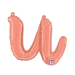 Betallic&reg; 14 inch Script Letter U Rose Gold Air Fill Only