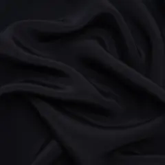 1 Yard Premium Midnight Silk 4 Ply Crepe Fabric for Formalwear Projects, 44 Inches Width