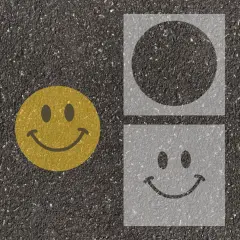 Smiley Face Parking Space Stencils | High School Senior Parking Spot Stencil | Reusable Stencil | Stencil Ease |