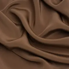 1 Yard Premium Silk 4 Ply Crepe Fabric Cappuccino Brown Perfect for Luxury Wedding gowns, 44 Inches Width