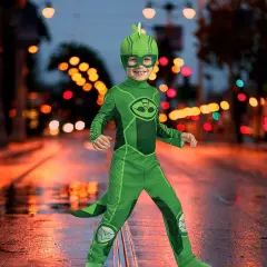 Toddler Classic Megasuit PJ Masks Gekko Costume Green Jumpsuit