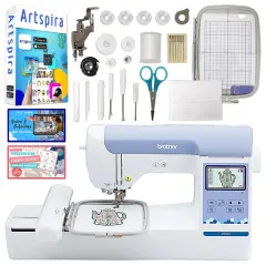 Brother PE900 5" x 7" Embroidery Machine with 5" x 7" Hoop & Accessories