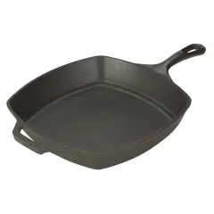 Lodge Logic L8SQ3 Pre-Seasoned Cast Iron Square Skillet USA Made 10 1/2"
