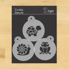 Pond Critters Set Cookie Stencil | C765 by Designer Stencils | Cookie Decorating Tools |