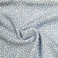 1 Yard Denim Blue Rayon Crinkle Fabric for Apparel and Crafts 50/52" Width