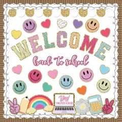 110Pcs Welcome Back to School Bulletin Board Kit First Day of School