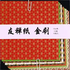 Aitoh Origami Paper 5.87"X5.87" 10/Pkg-Yuzenshi Kinzuri