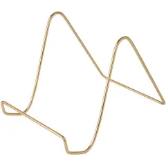 Bard's Plain Gold-toned Wire Easel Stand, 6" H x 5.5" W x 8" D