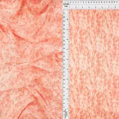 1 Yard Bubble Satin Abstract Fabric, 57/58&Prime; Wide 97% Polyester 3% Spandex CORAL LT