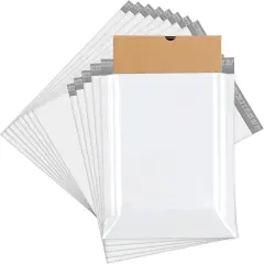 Large Poly Mailers 17.7x22&rdquo; 25Pcs, Bulk Large Shipping Bags for Clothes,Strong Self Adhesive Shipping Envelopes for Small Business,Waterproof Mailing Envelopes for Packaging White