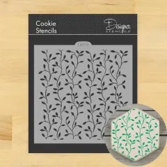 Climbing Vine Cookie & Craft Stencil | CM193 by Designer Stencils | Cookie Decorating Tools | Baking Stencils for Royal Icing, Airbrush, Dusting Powder | Craft Stencils for Canvas, Paper, Wood | Reusable Food Grade Stencil