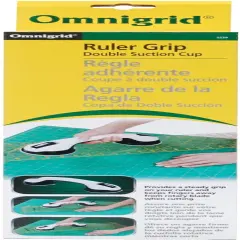 Omnigrid Ruler Grip Double Suction Cup-White