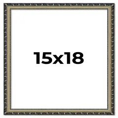 15x18 Museum-Quality Picture Frame with UV-Resistant Acrylic & Acid-Free Backing, Available in 4 Finishes - Gold, Silver, Bronze, and Black