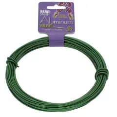 The Beadsmith 12-Gauge Anodized Aluminum Wire for Jewelry Making, Metal Wire for Wrapping Green