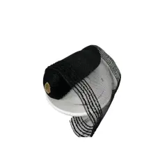 RY811402-10.25" x 10yd Black Border Stripe Mesh