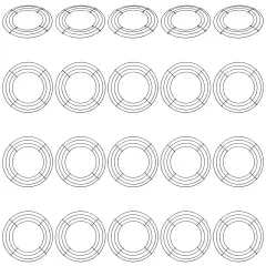 20 Pack 8 Inch Wire Wreath Frame, Round Green Metal Wreath Frame, Floral Crafts Wreath Form for DIY Christmas Wedding Party
