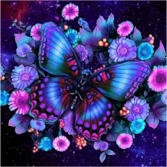 Butterfly AB Diamond Painting Kits, Full Drill Square Diamond Art Kit for Adults Butterfly Painting with Gem Wall Decor 11.8x11.8in/30x30cm lithographic Works of Art