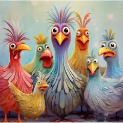 Chicken Diamond Art Kits for Adults, Round Full Drill Diamond Painting Kits for Beginners Gem Art Painting Kits, DIY 5D Diamond Dots Painting with Diamond Arts and Crafts Wall Decor 12x16inch