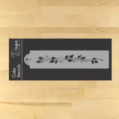 Rose Cake Stencil Tier #1 | C561 by Designer Stencils | Cake Decorating Tools | Baking Stencils for Royal Icing, Airbrush, Dusting Powder | Reusable Plastic Food Grade Stencil for Cakes | Easy to Use & Clean Cake Stencil