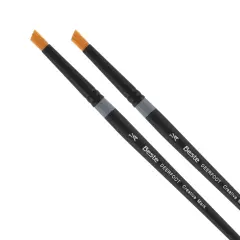 Creative Mark Beste Golden Taklon Deerfoot Stippler 1/4" - 3 Pk Artist Brush, Professional Watercolor Brushes, For Acrylic Painting, Short Handle, Sharp Edges, Hand-Tied & Shaped