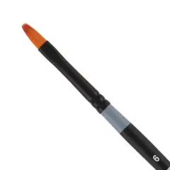 Creative Mark Beste Golden Taklon Filbert, #10x0 Artist Paint Brush, Professional Watercolor Brushes, For Acrylic Painting, Short Handle, Sharp Edges, Hand-Tied & Shaped