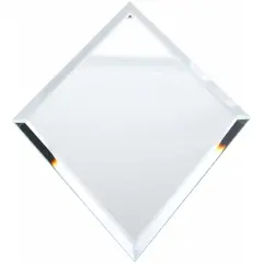 Plymor 5" x 7" Diamond-Shaped, 3mm Thick Beveled Glass Mirror